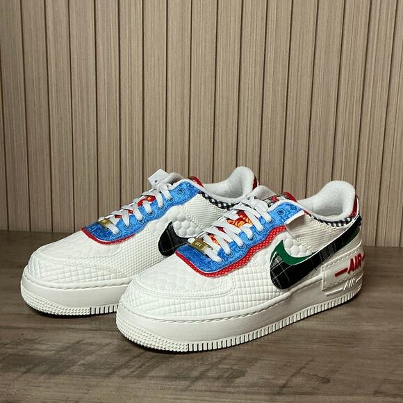 Nike Air Force 1 Low Shadow Multicolor Sneakers Women’s 9 DZ5193-100 - Picture 2 of 9
